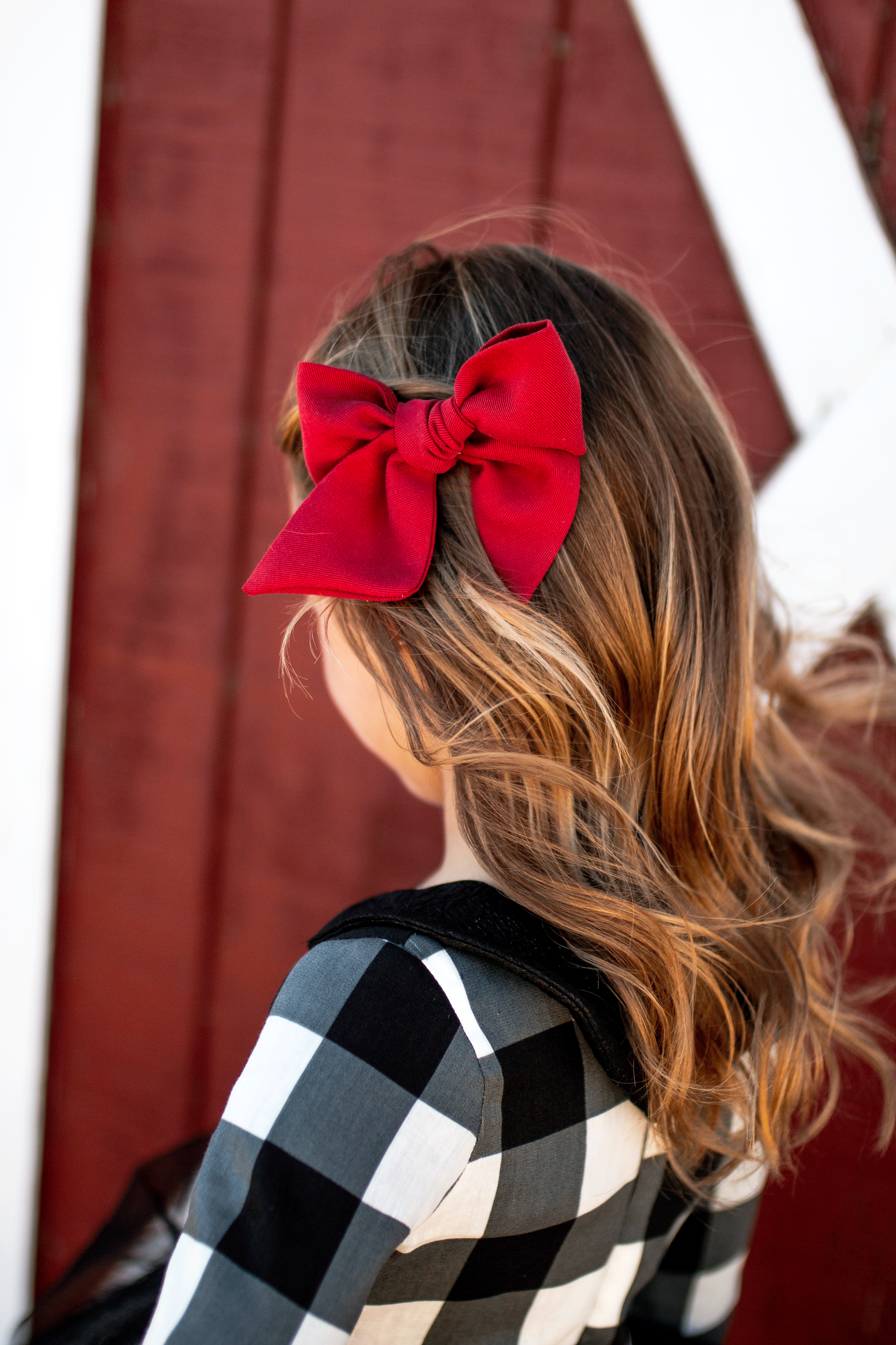 Merry Red Hair Bow